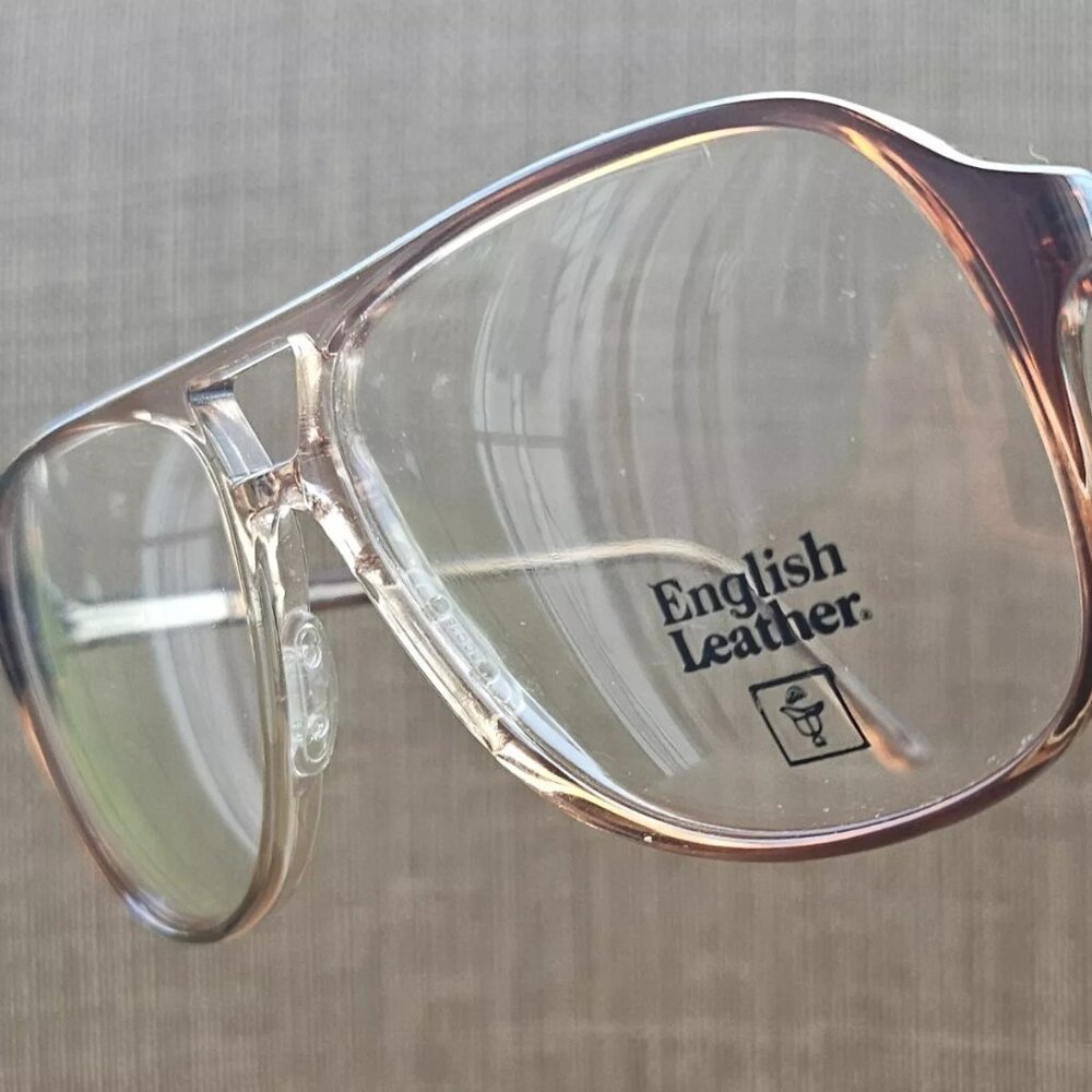 English Leather Men Eyeglasses Frame Brown Tone 60[]15 150 Glasses Frame